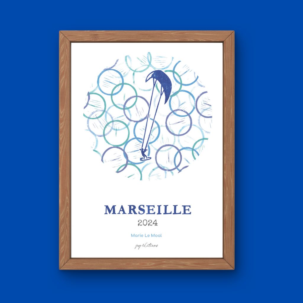 Affiche - J.O - Kite Surf - Marie Le Moal