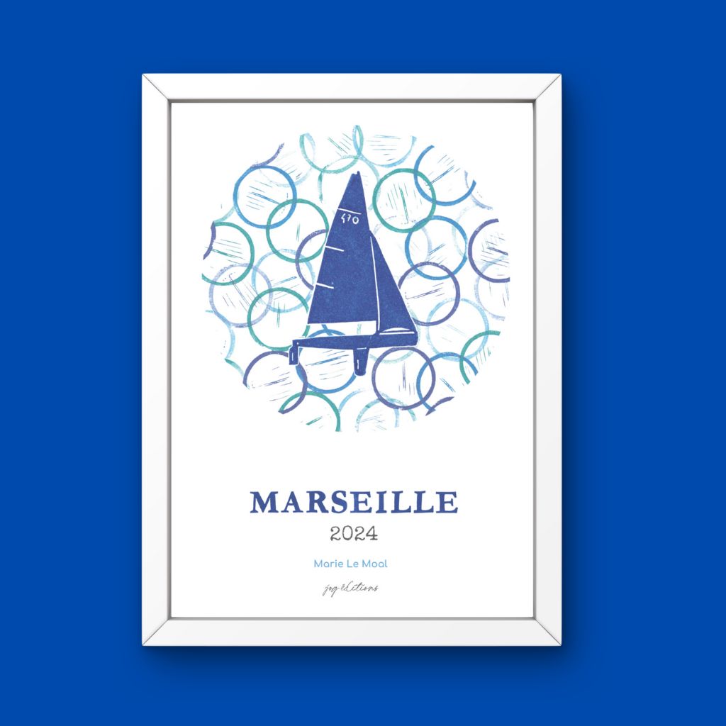 Affiche - J.O - Voile - Marie Le Moal