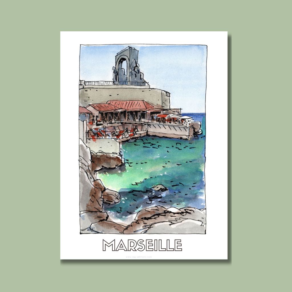 Carte Postale - Bistrot Plage - JM Ucciani