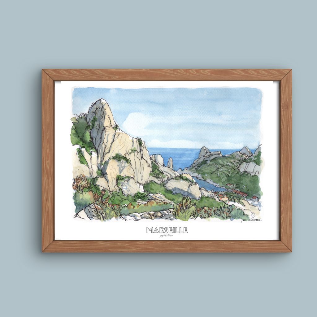 Affiche - Calanque de Sormiou - JM Ucciani