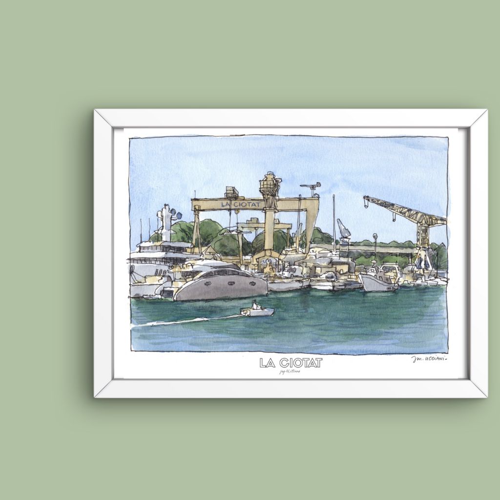 Affiche - Chantier naval La Ciotat - JM Ucciani