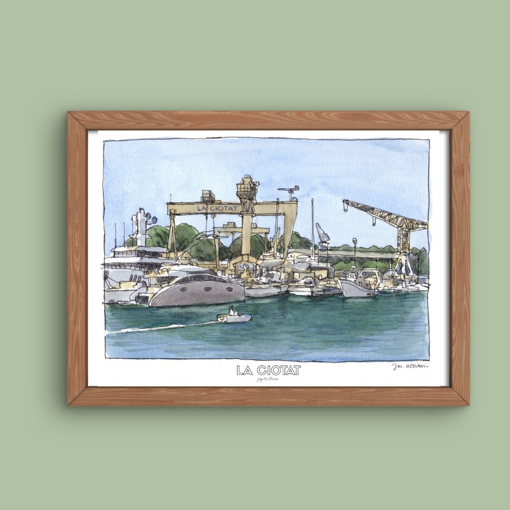 Affiche - Chantier naval La Ciotat - JM Ucciani
