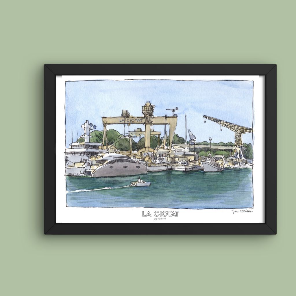 Affiche - Chantier naval La Ciotat - JM Ucciani