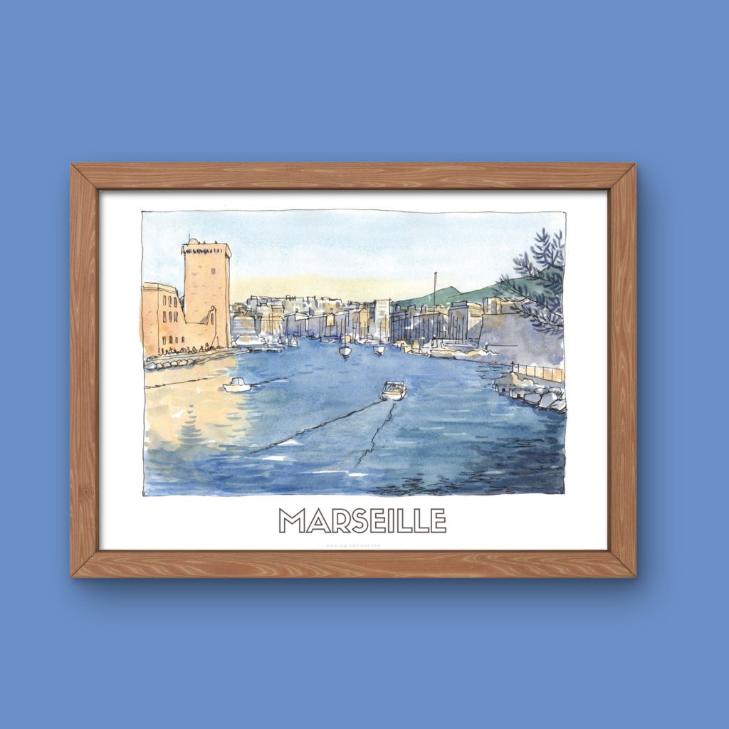 Tirage limité - Entrée du Vieux Port - JM Ucciani