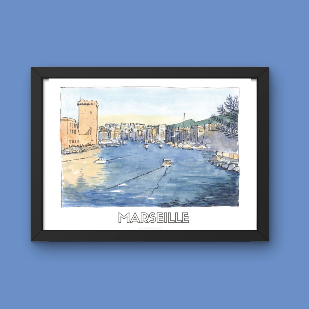 Tirage limité - Entrée du Vieux Port - JM Ucciani