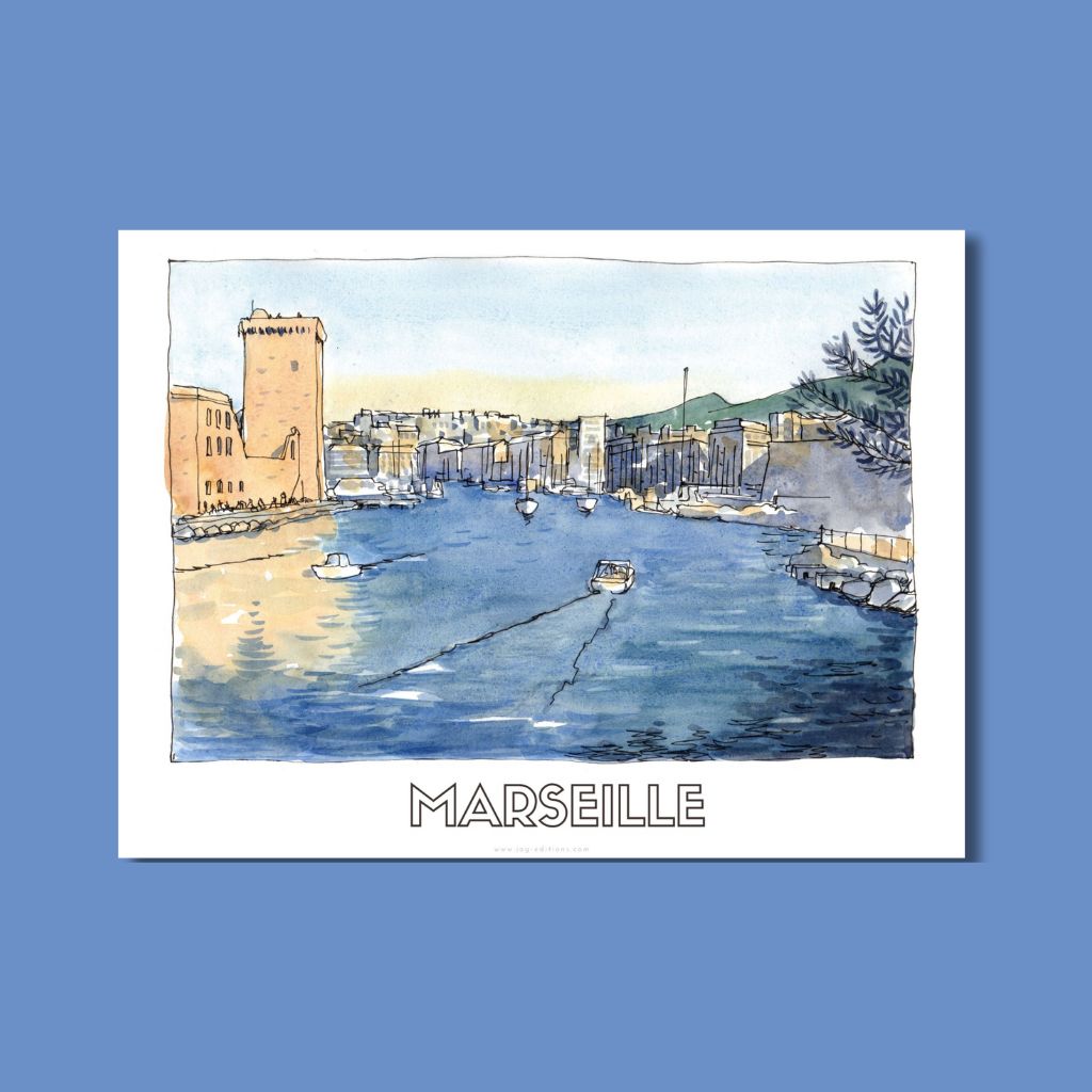 Tirage limité - Entrée du Vieux Port - JM Ucciani