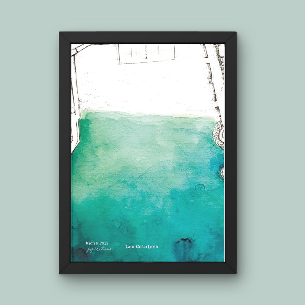 Affiche - Plage des Catalans - Marie Poli