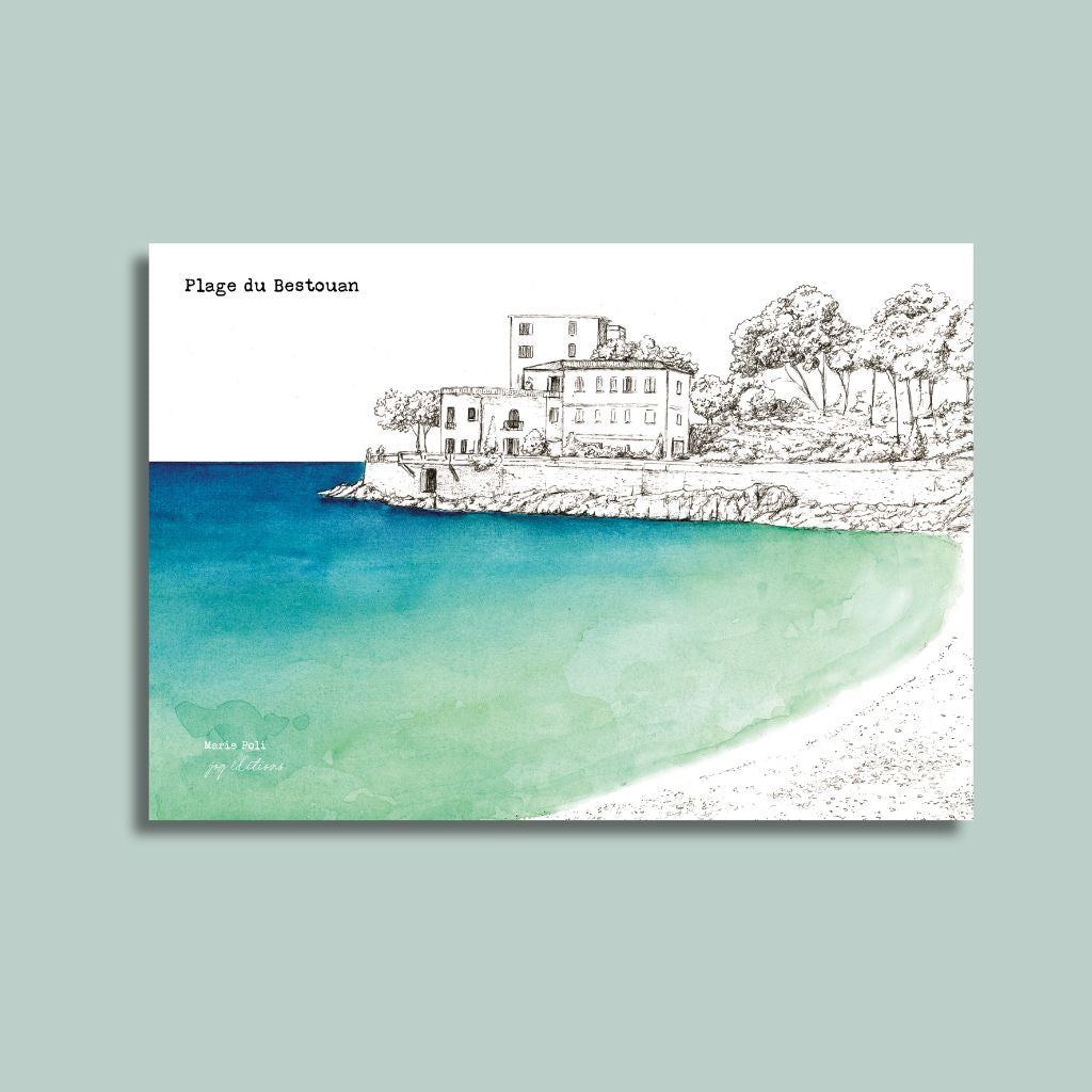 Carte postale - Plage du Bestouan - Marie Poli