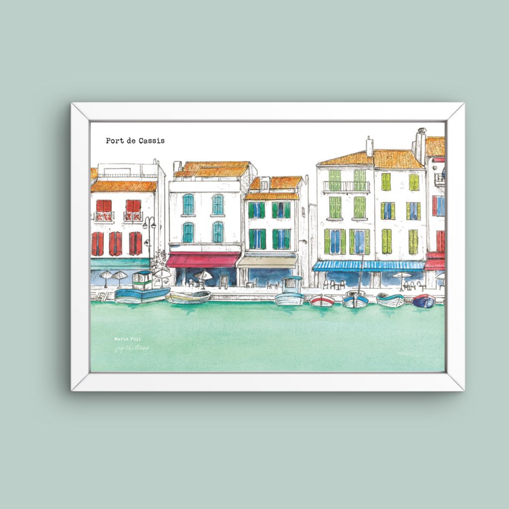 Affiche - Port de Cassis - Marie Poli