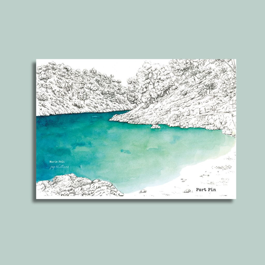 Affiche - Calanque de Port Pin - Marie Poli
