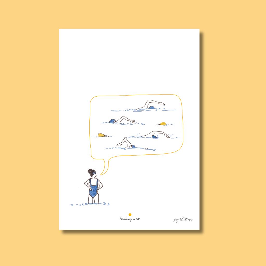 Carte postale - Nageuse 1 - Marion Giraudot