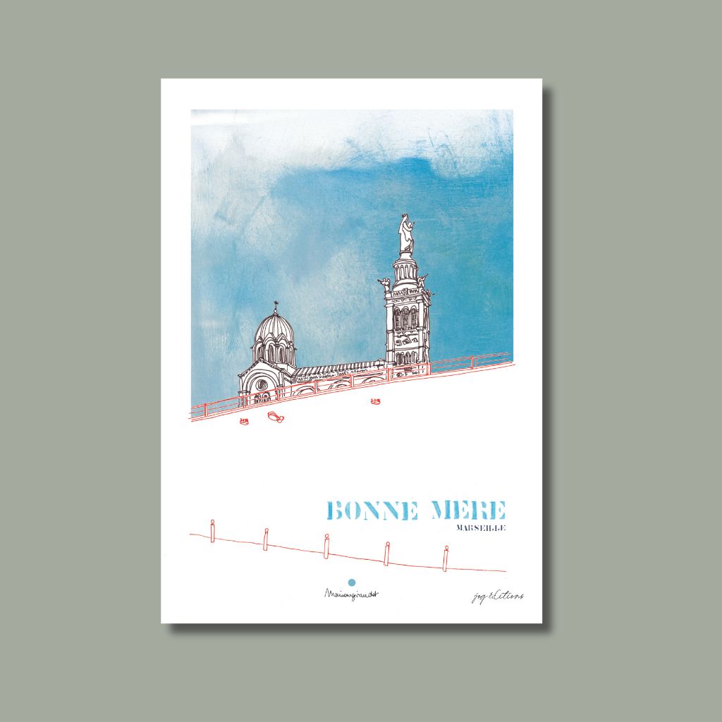 Affiche - Triptyque Monuments Marseille - 30x40cm - Marion Giraudot