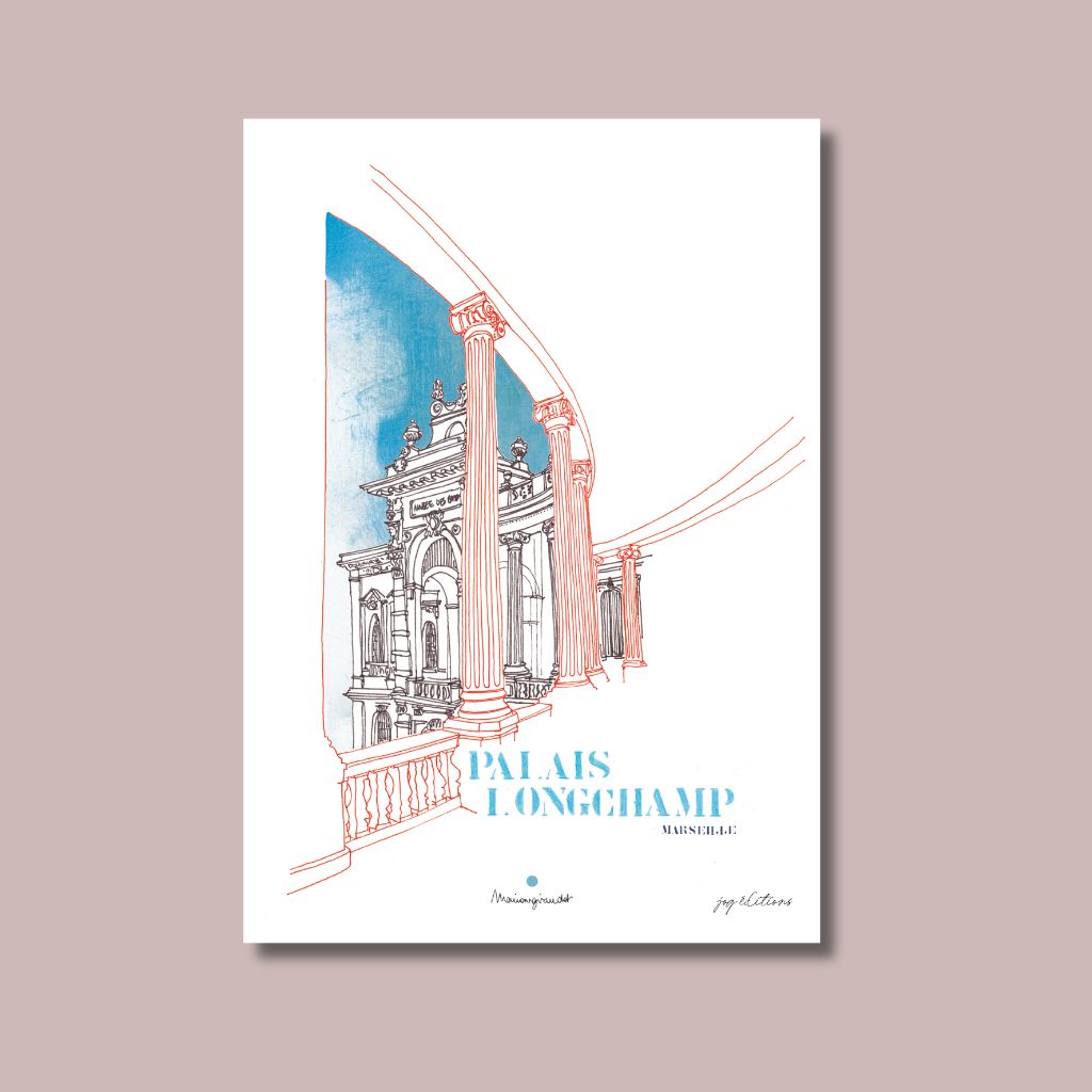 Carte postale - Palais Longchamp - Marion Giraudot