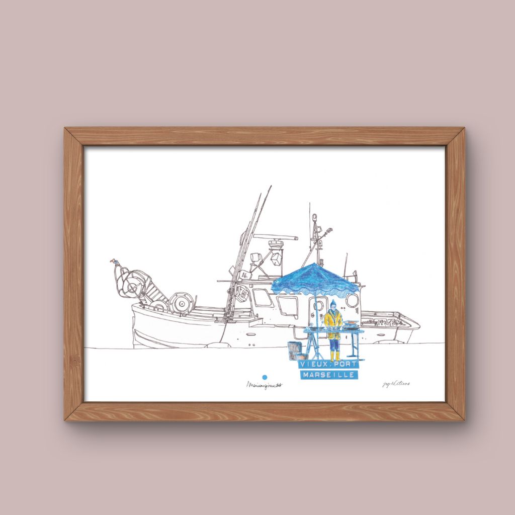 Affiche - Marché aux Poissons 1 - Marion Giraudot