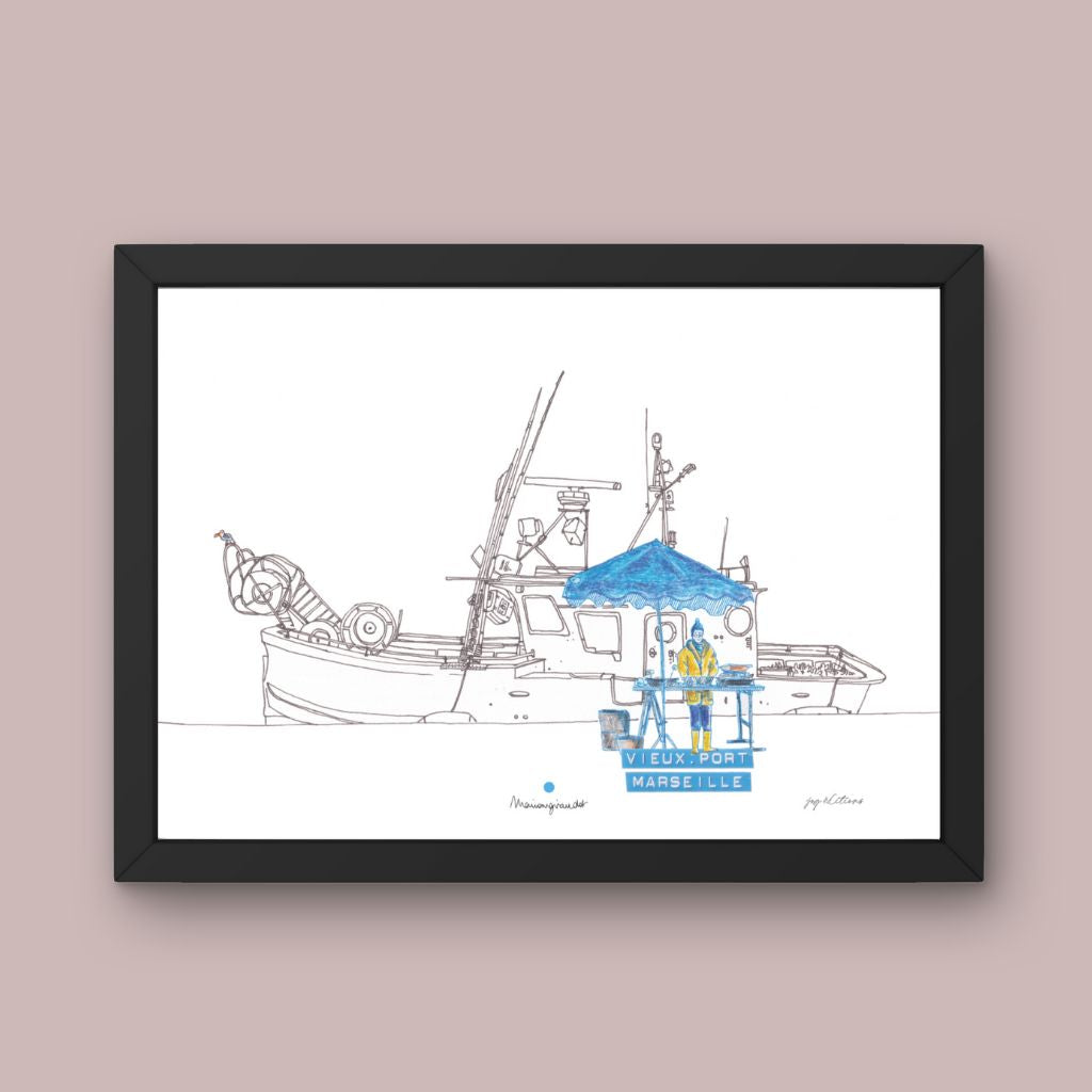 Affiche - Marché aux Poissons 1 - Marion Giraudot