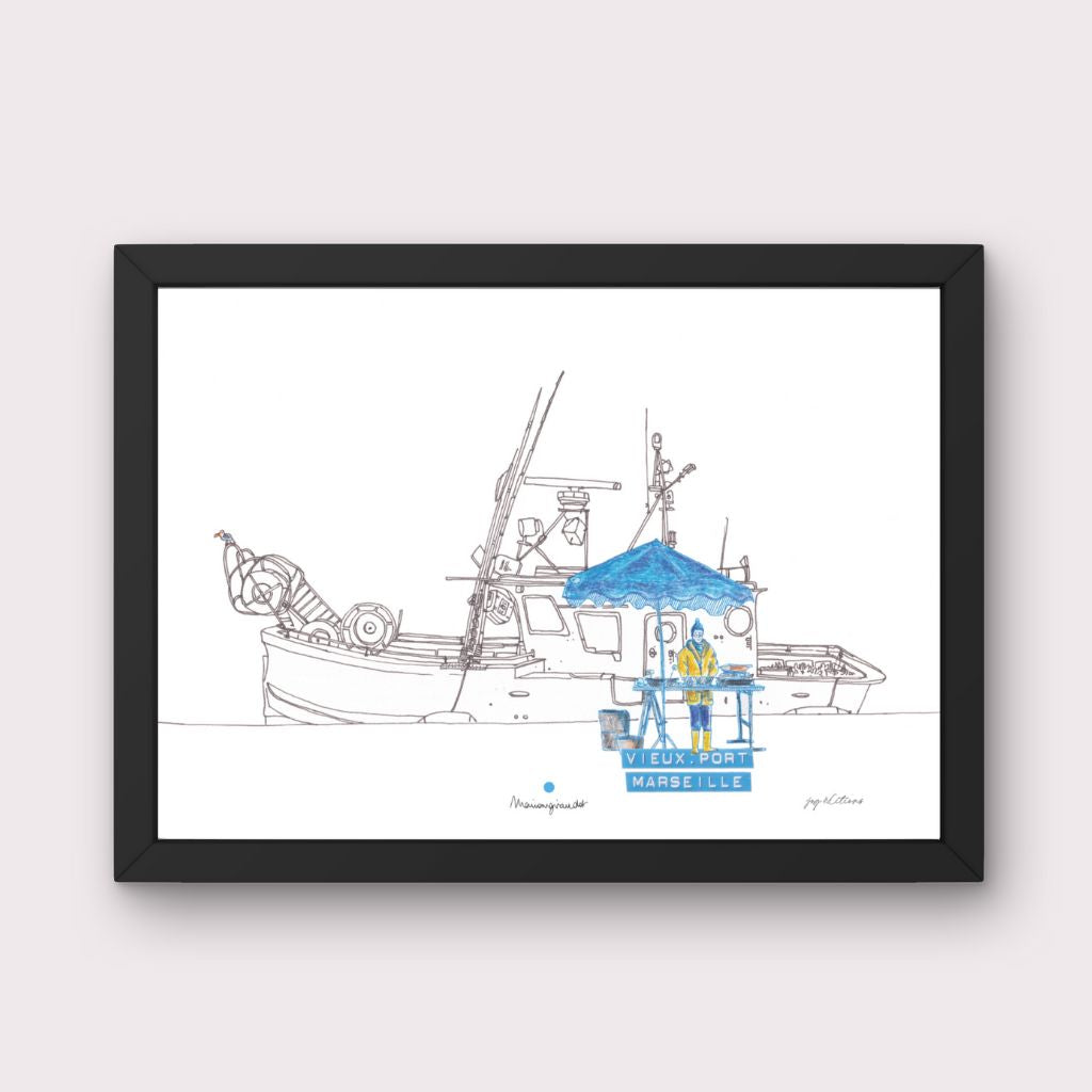 Affiche - Marché aux Poissons 3 - Marion Giraudot