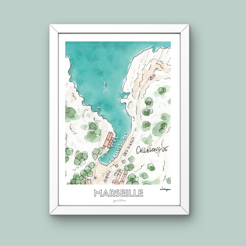 affiche jog editions_watergame_callelongue_cadre banc