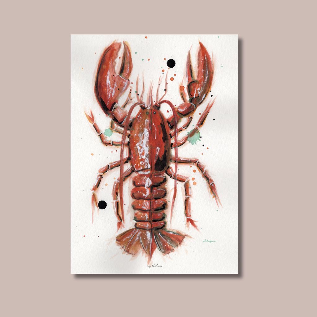 Carte postale - Homard - Watergame