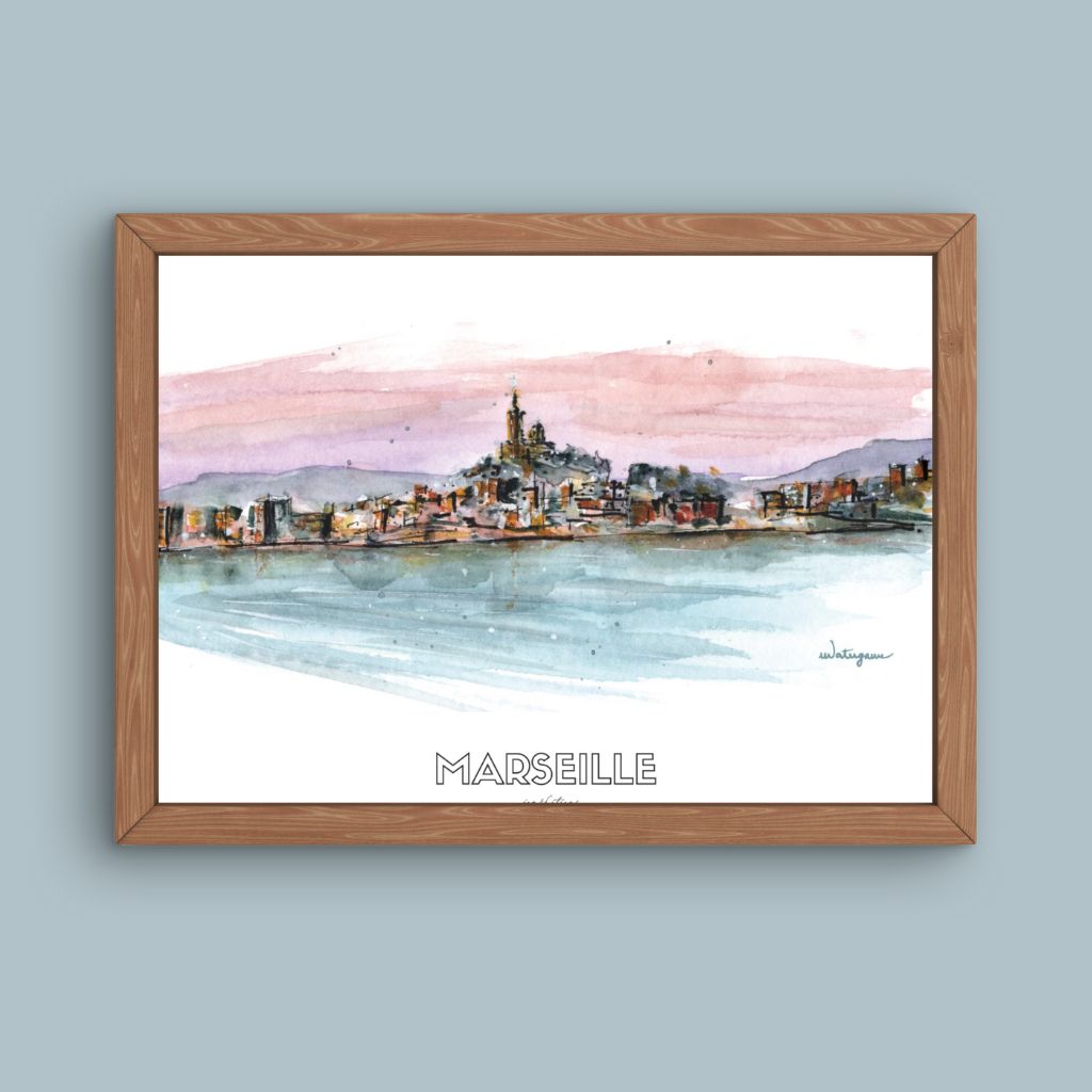 affiche jog editions_watergame_marseille_cadre chene