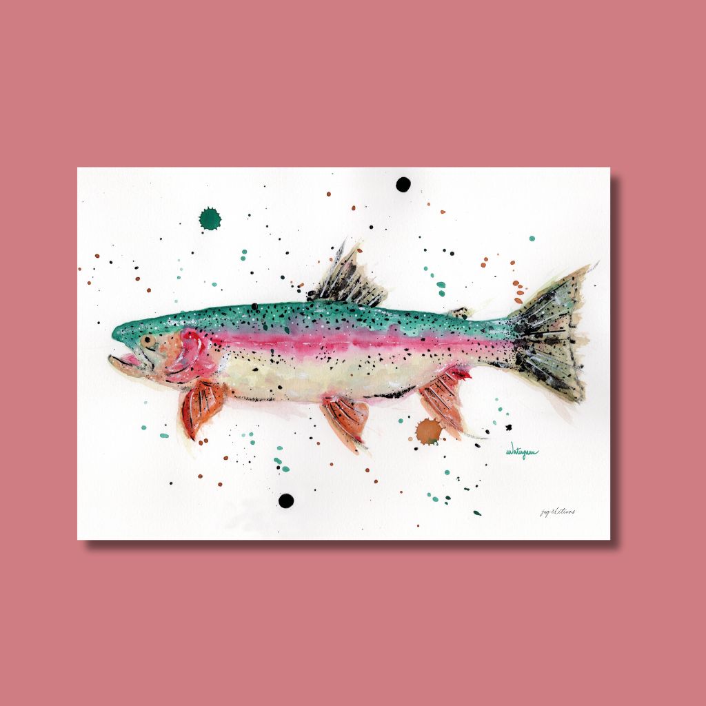 Carte postale - Truite - Watergame