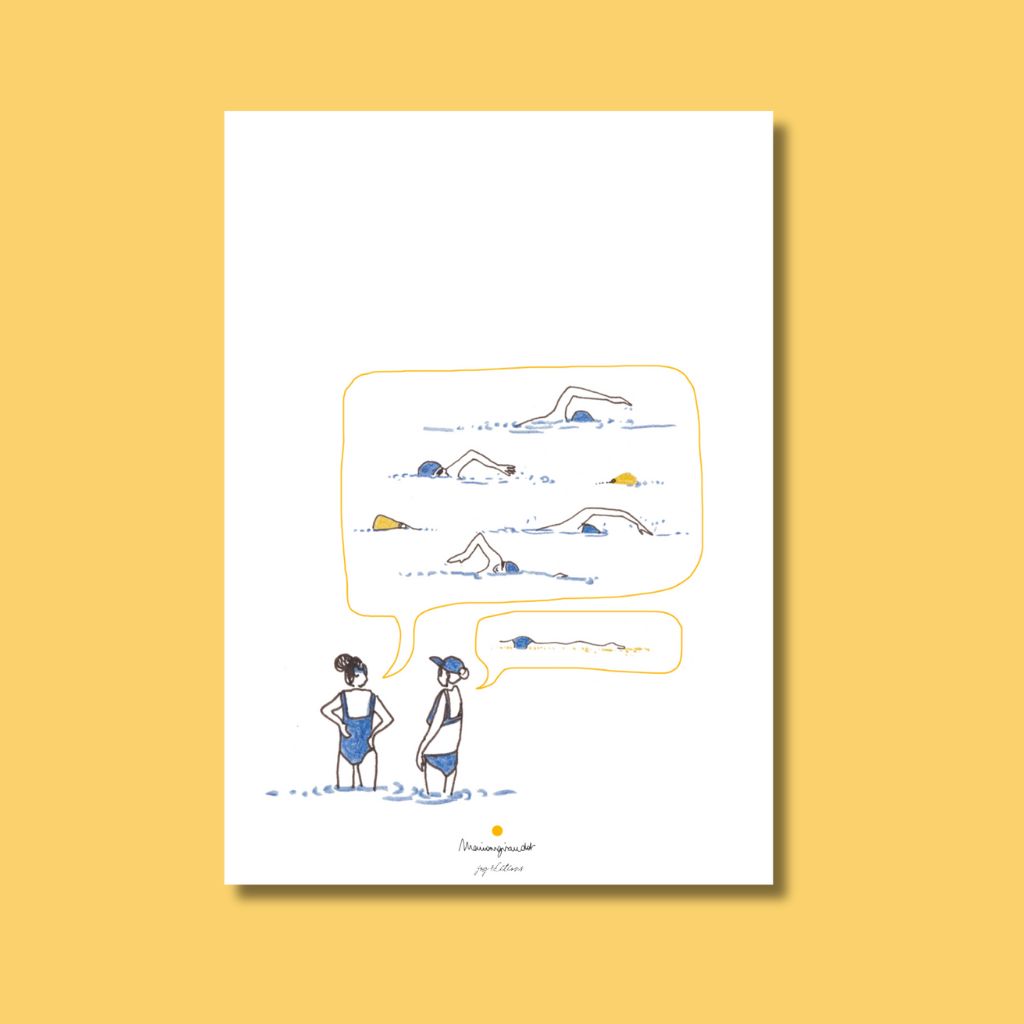 Carte postale - Nageuses - Marion Giraudot