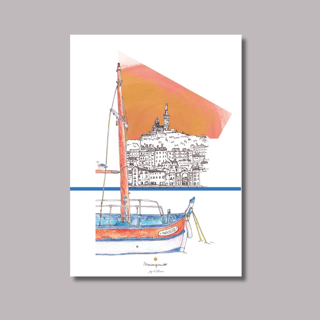 Carte postale - Vieux port - Marion Giraudot