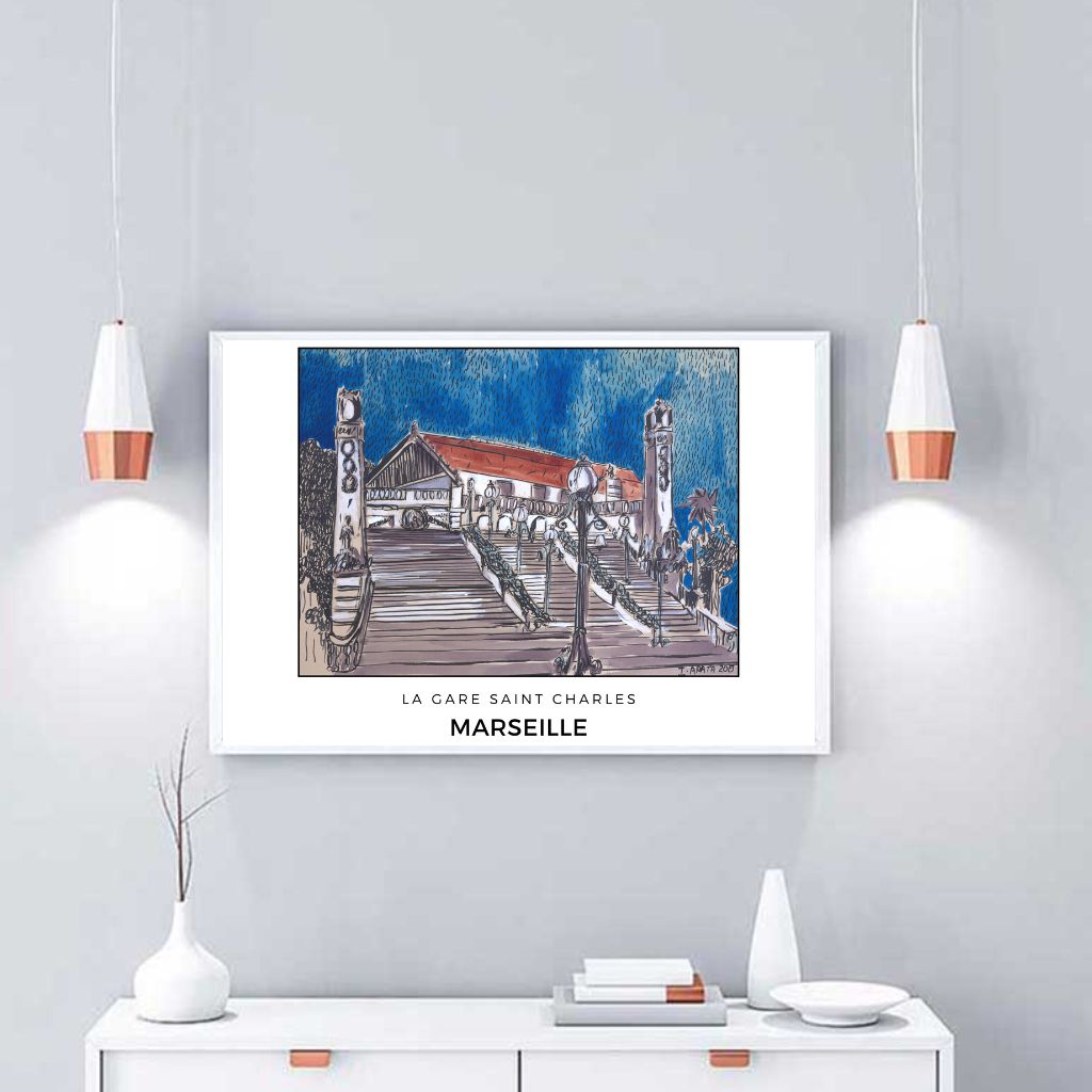 Affiche - La Gare Saint Charles - Isabelle Arata