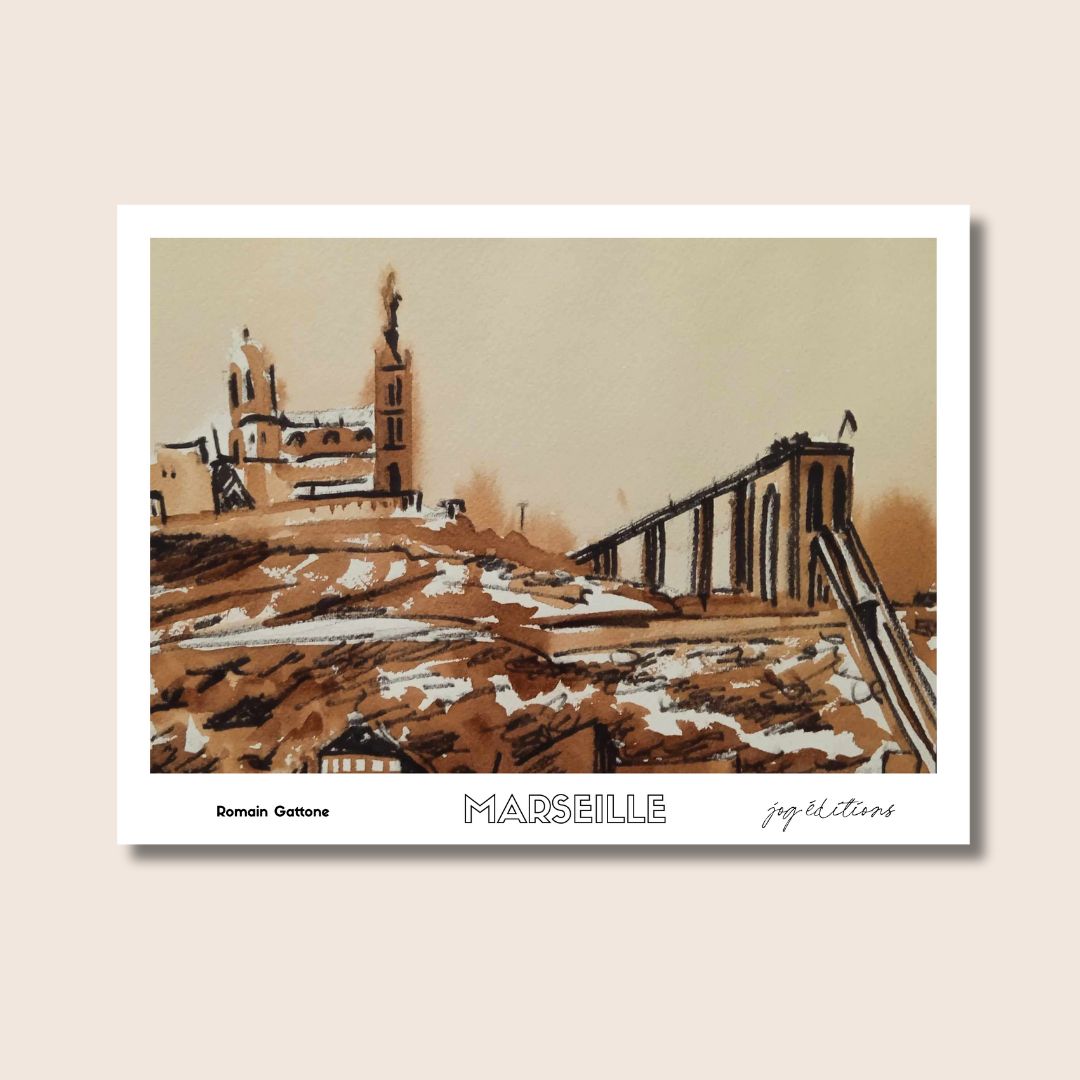 Affiche - Romain Gattone - Notre Dame de la Garde Funiculaire