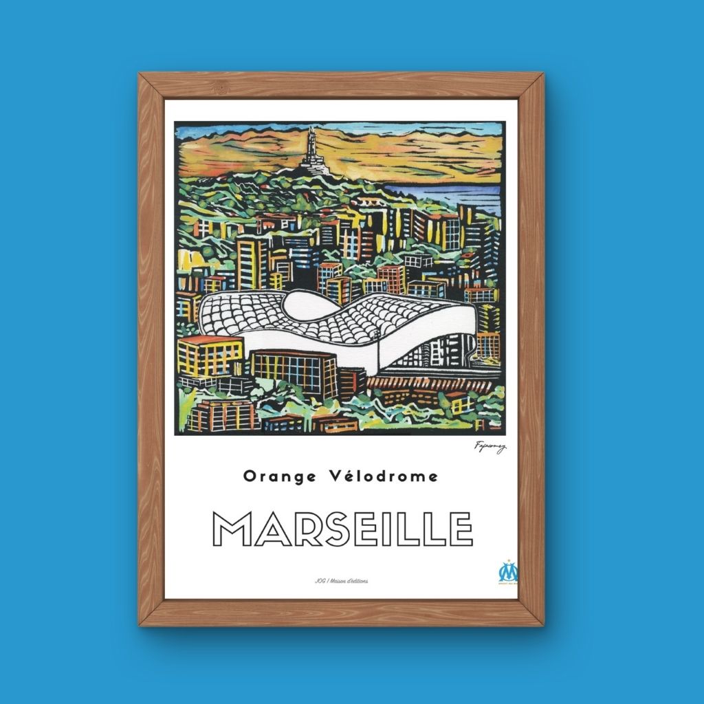 Affiche - Stade Vélodrome Olympique de Marseille - FafaComey