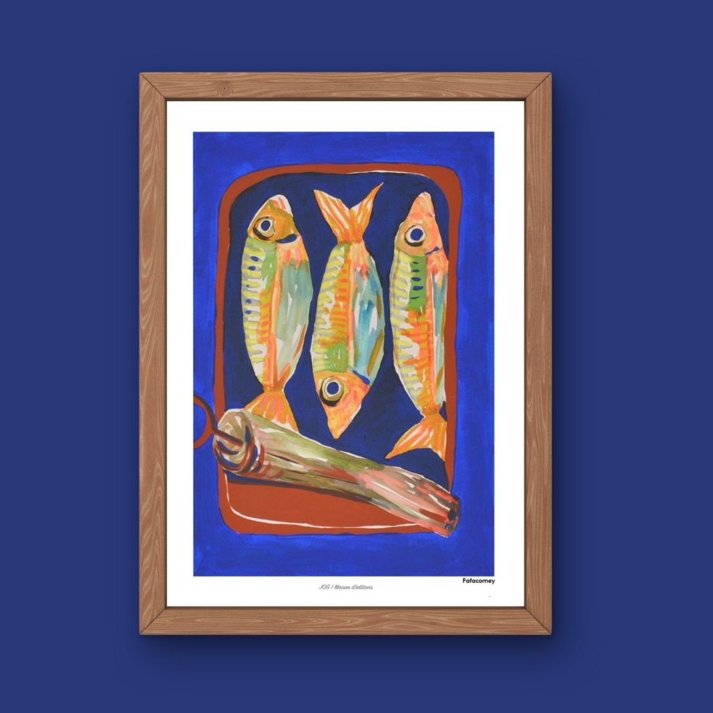 Affiche - Les poissons bleus - FafaComey