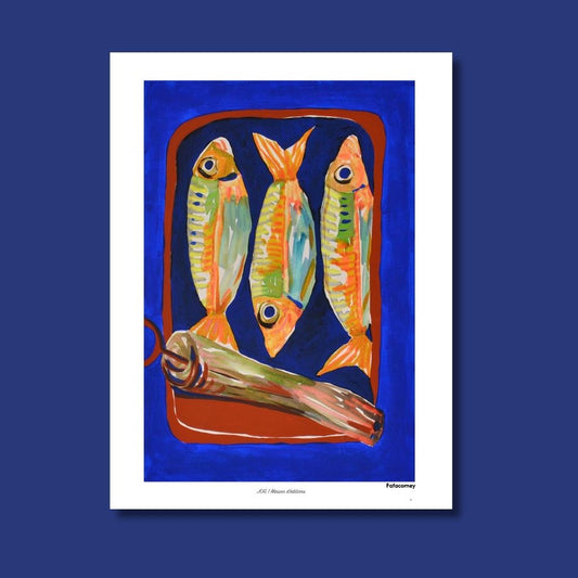 Affiche - Les poissons bleus - FafaComey