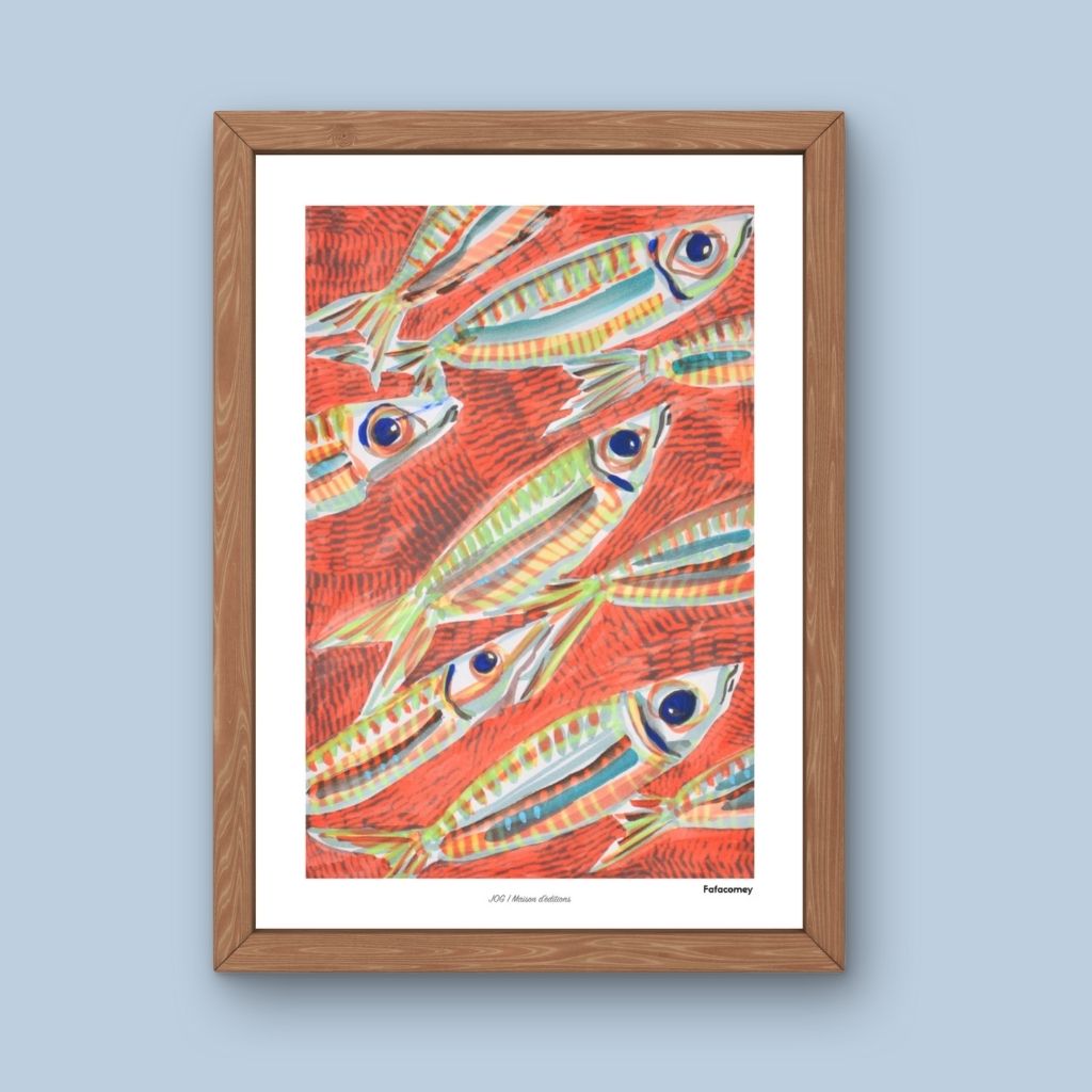 Affiche - Les poissons rouges - FafaComey