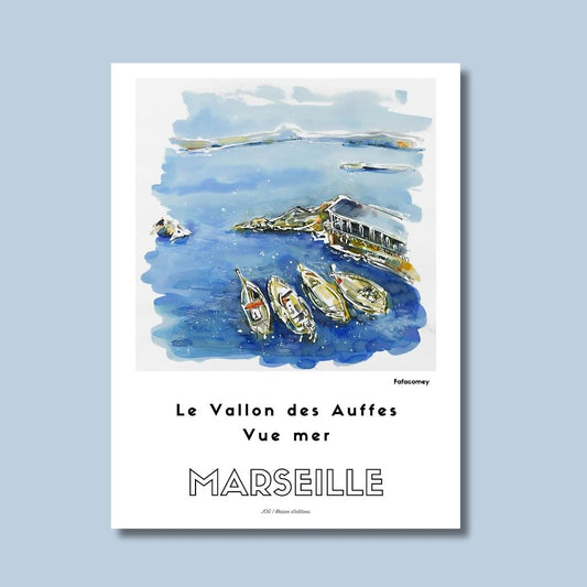 Carte postale - Le Vallon des Auffes Vue Mer - FafaComey