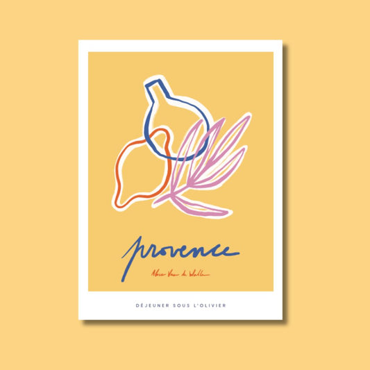 Affiche - Provence - Déjeuner sous l'olivier - Alice Van de Walle