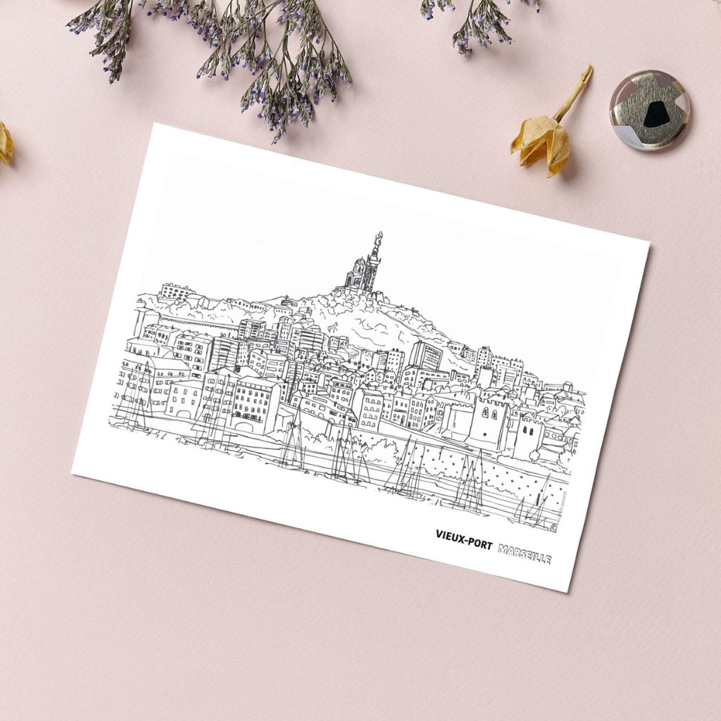 Carte postale - Vieux Port de Marseille - Camille Gaspardt