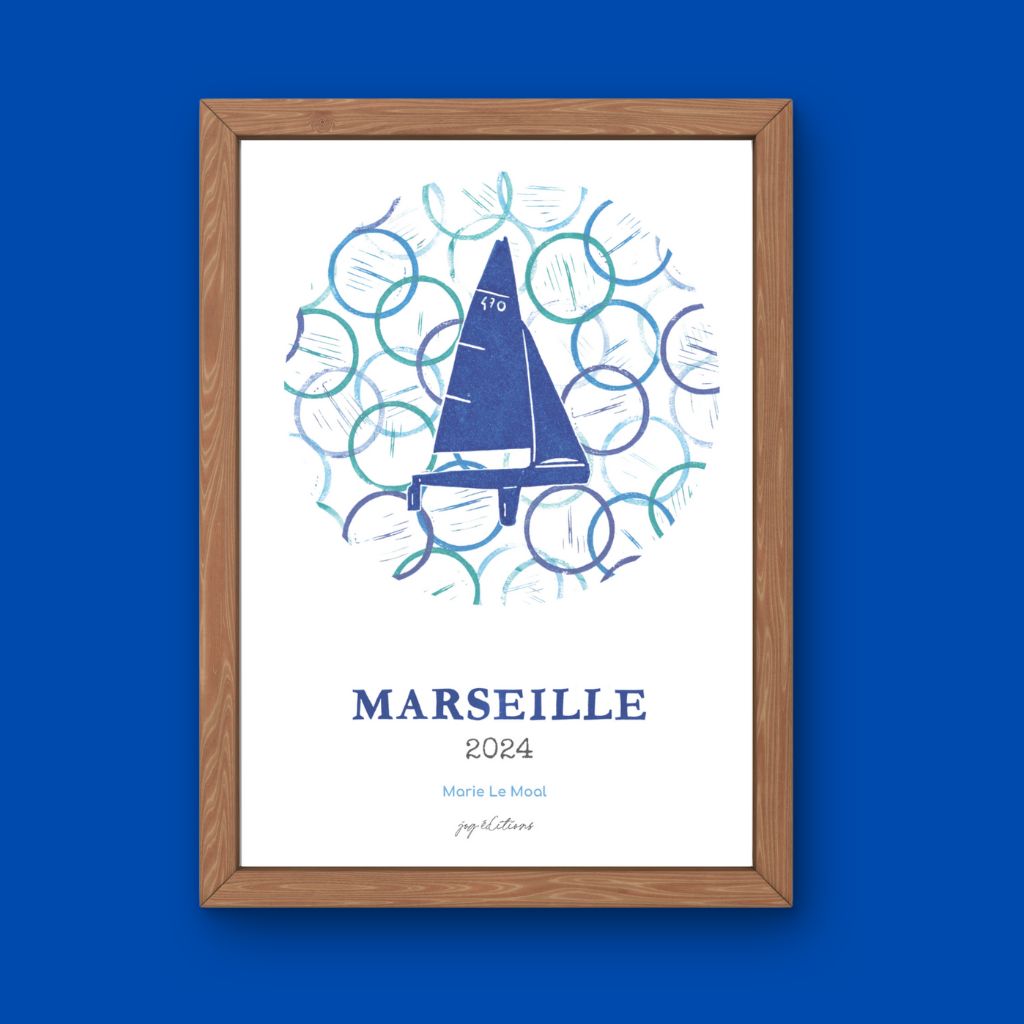 Affiche - J.O - Voile - Marie Le Moal