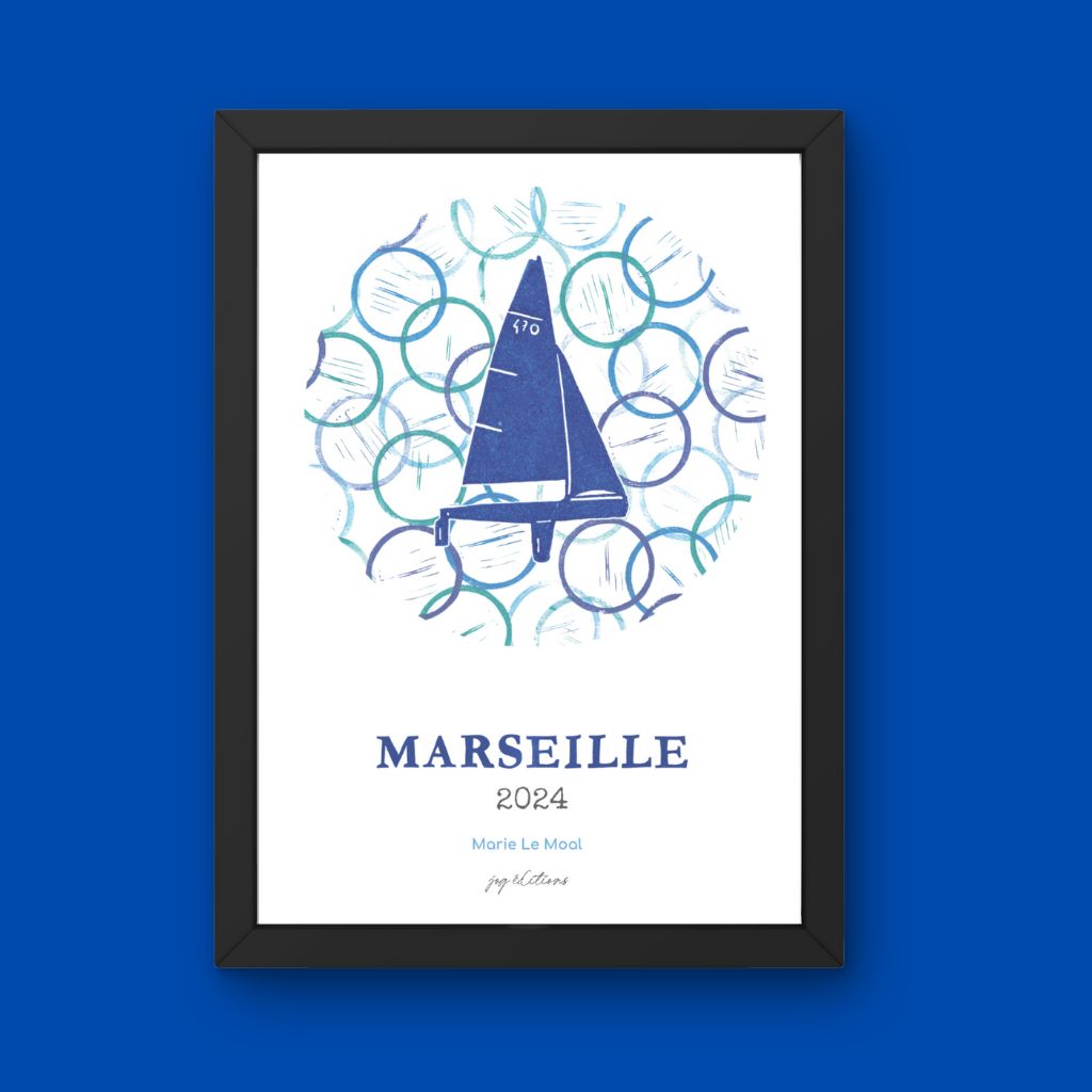 Affiche - J.O - Voile - Marie Le Moal