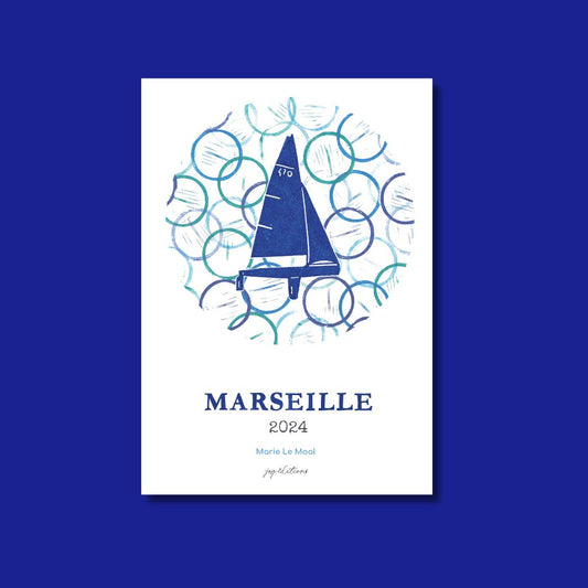 Carte postale - J.O - Voile - Marie Le Moal