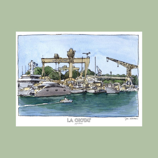 Carte Postale - Chantier naval La Ciotat - JM Ucciani