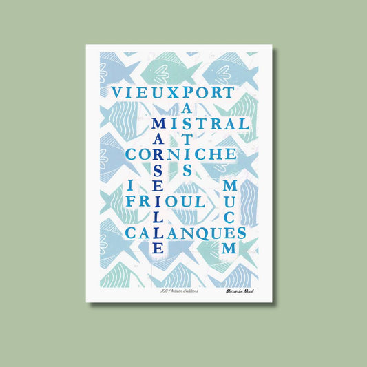 Carte postale - Marseille croisés - Marie Le Moal