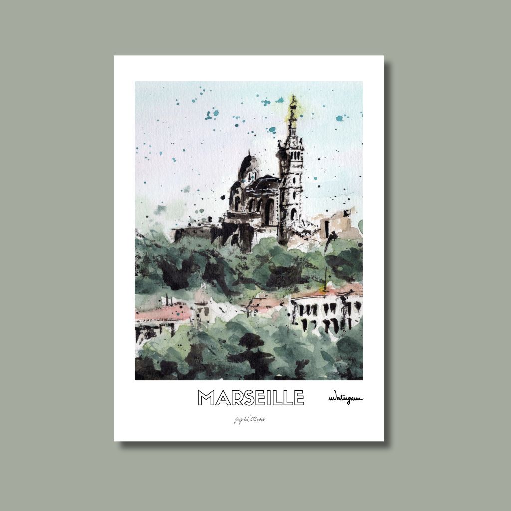Carte postale - Notre Dame de la Garde - Watergame